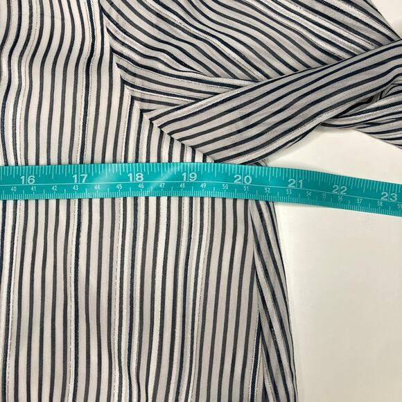 Loft Women's Size Medium Striped Peplum Blouse - Picture 6 of 8